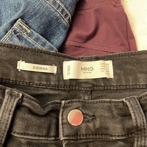 Mango MNG Sienna Hight Rise Raw Hem Straight Leg Jeans - Picture 8 of 8